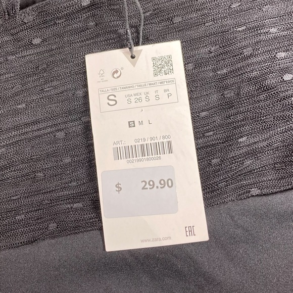 Zara Black Polkadot Lace Body Suit Leotard Small NWT - Picture 11 of 12